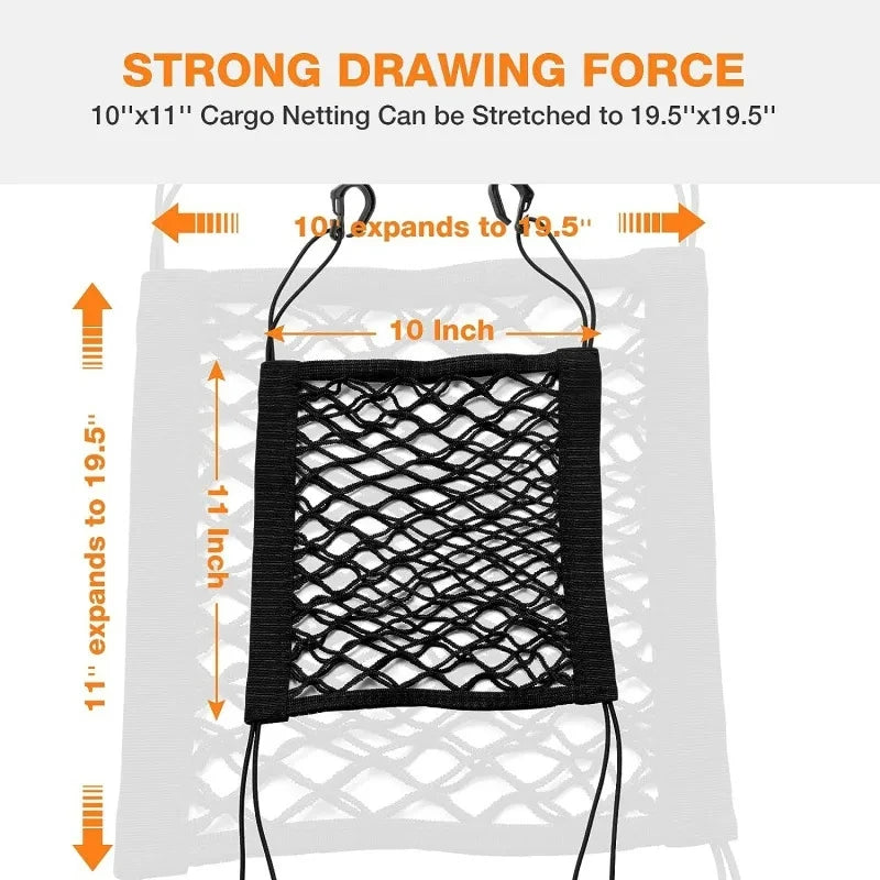 1pcs High elasticity car motorcycle double-layer hook helmet storage net elastic cargo net luggage net
