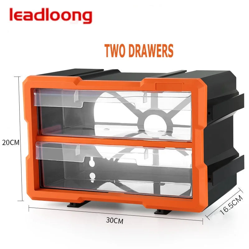 LEADLOONG Drawer Type Parts Cabinet Turnover Box Plastic parts Box Screw Box Tool Cabinet Material Box