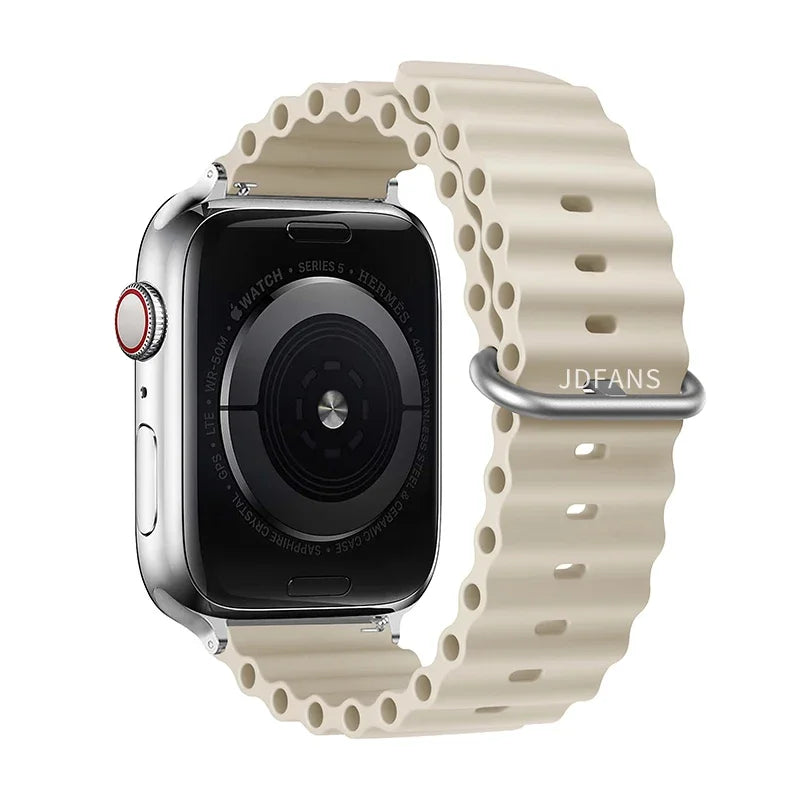 Ocean Band for Apple watch Ultra Series 10 9 7 8 5 6 SE 49mm 45mm 46mm 42mm 44mm 40mm 41mm Silicone bracelet correa iWatch Strap