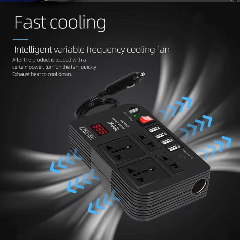 Car Inverter 300W High-power DC 12V To 220V Multi-function Home Modified Sine WaveAutomotive Power Converter power inverter