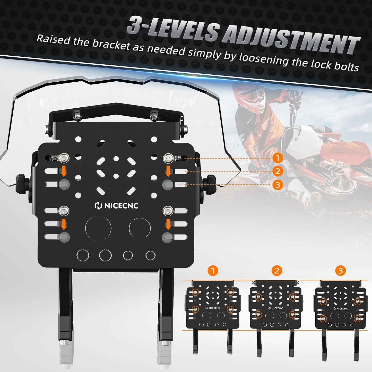 NiceCNC For Husqvarna TE300 TE FE TC FC TX FX 125 250 300 350  450 501 2014-2024 Navigation GPS Mount Bracket Mini Fairing Kit