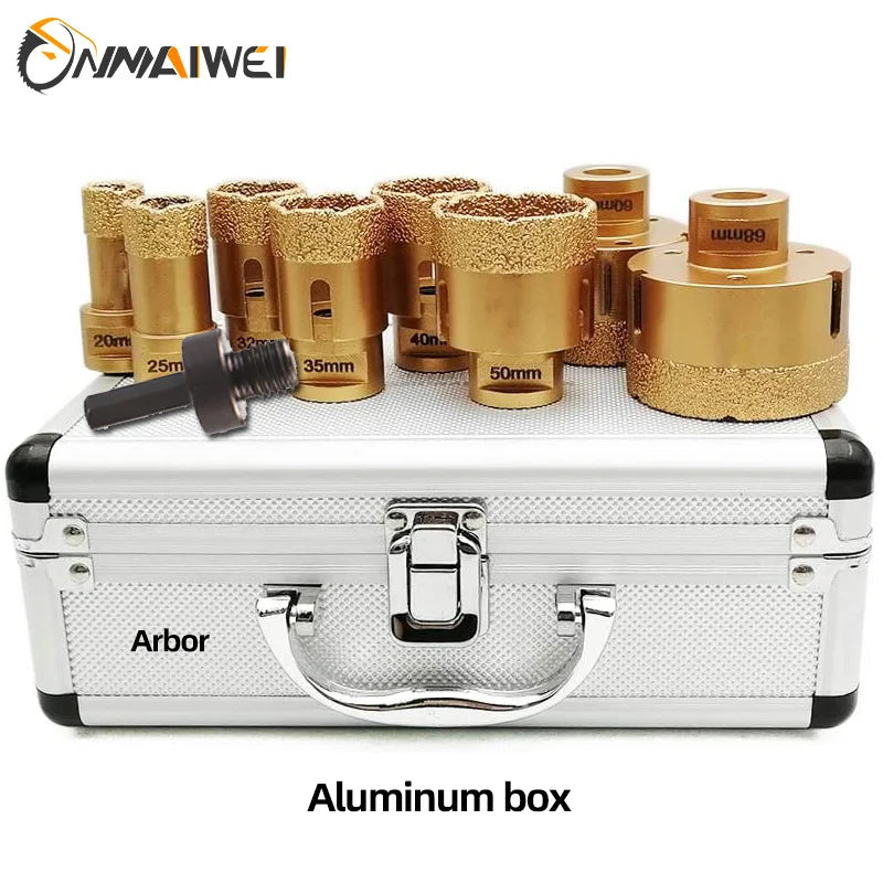 M14 Diamond Core Bit Set For Stone Granite Glass Marble Angle Grinder Bit Porcelain Tiles Crowns Set Matel Crowns 9PCS