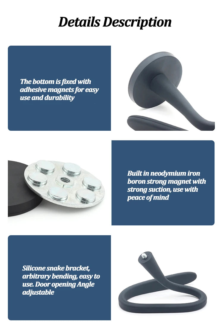 Silicone Washer Door Prop Magnetic Washing Machine Door Holder Keep Washer Door Open Drying Machine For Home