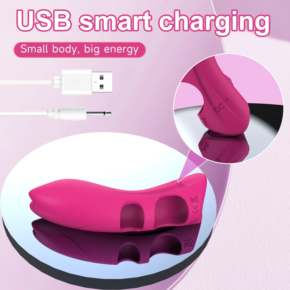 10 Speed G-Spot Finger Vibrator Clitoral Nipple Stimulation Massage Masturbator Suitable for Adult Women or Couples Sex Toy