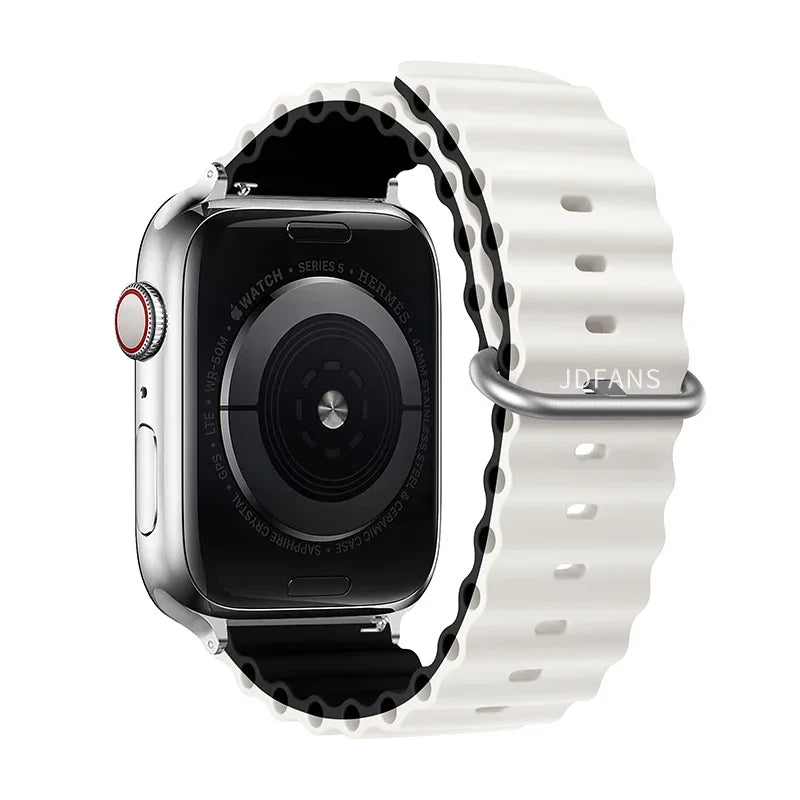 Ocean Band for Apple watch Ultra Series 10 9 7 8 5 6 SE 49mm 45mm 46mm 42mm 44mm 40mm 41mm Silicone bracelet correa iWatch Strap