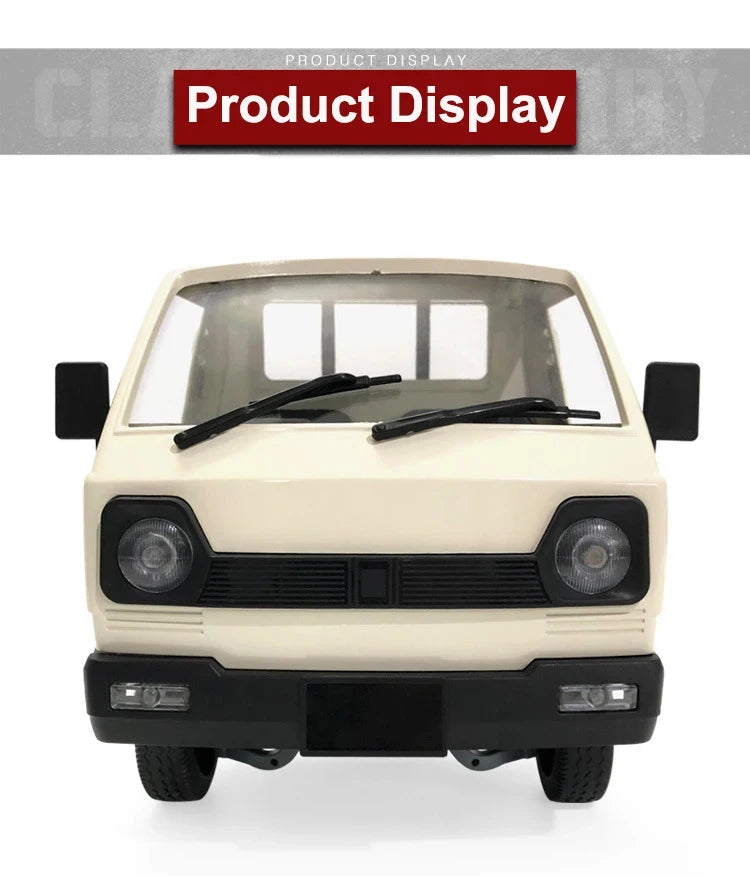 ZWN 1:12/1:16 Retro Rc Car With LED Lights Full-scale Simulation Vehicle Professional 4WD Remote Control Pickup Truck Model Toys