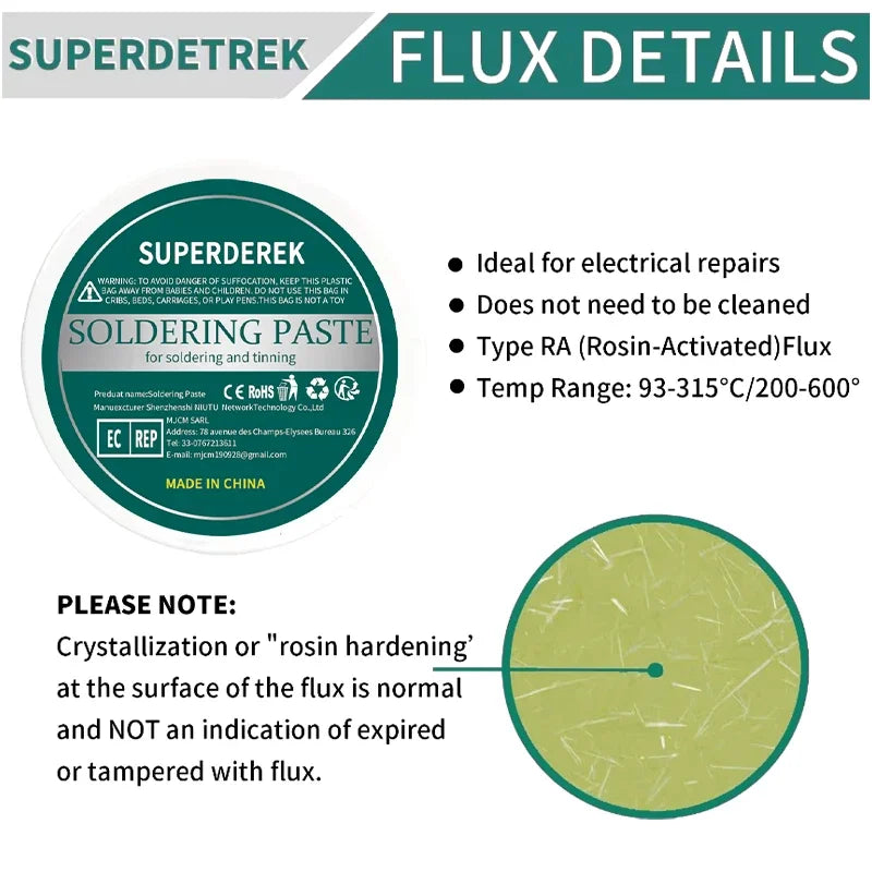 Soldering Paste Rosin Flux Lead-free High Purity Welding Flux Soldering Iron Repair Paste Flux for PCB BGA PGA SMD Repair