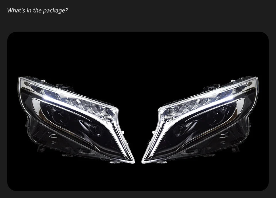 Auto Parts Headlights For Benz VITO V Class Metris 2015-2019 latest Styling LED Dual Projector Car Accesorios Modified