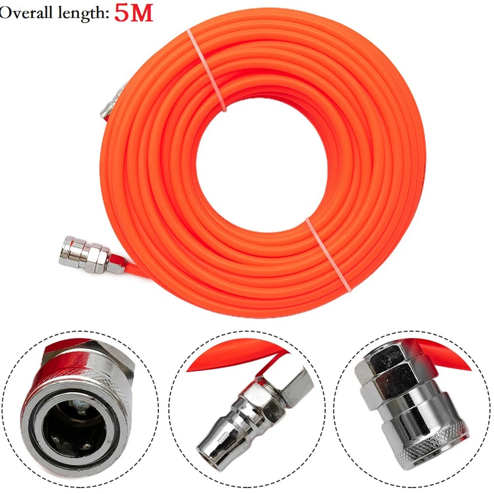 1PC 5/10/15/20/30M Pneumatic Straight Pipe Air Compressor Pump Hose 5x8mm Tube With Quick Connector Air Pipe Hose Hardware Tool