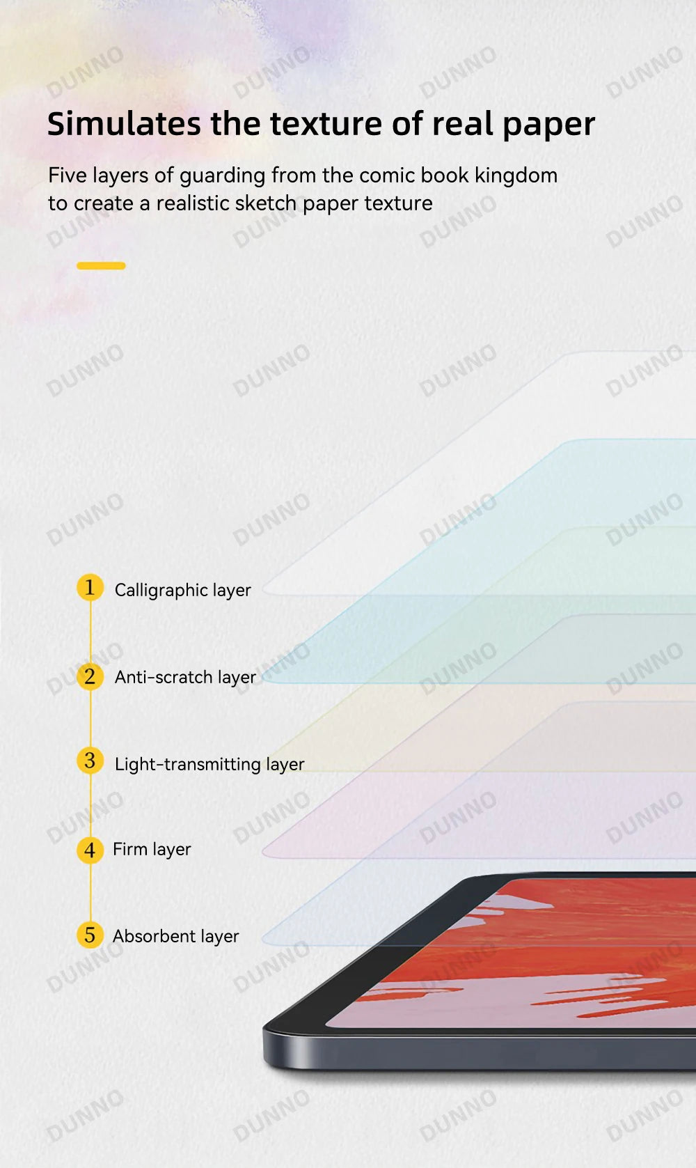 Paper Feel Screen Protector for Samsung Galaxy Tab S6 Lite A9 Plus S9 A8 A7 Lite Painting Write Matte PET Paper Feel Film
