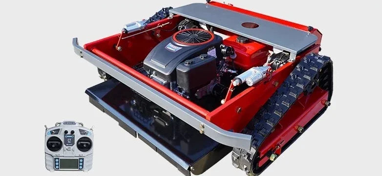 Remote Control Lawn Mower for Orchard Tea Garden Multifunctional Tracked Wireless Grass Trimmer Shredder Land Clearing Machine