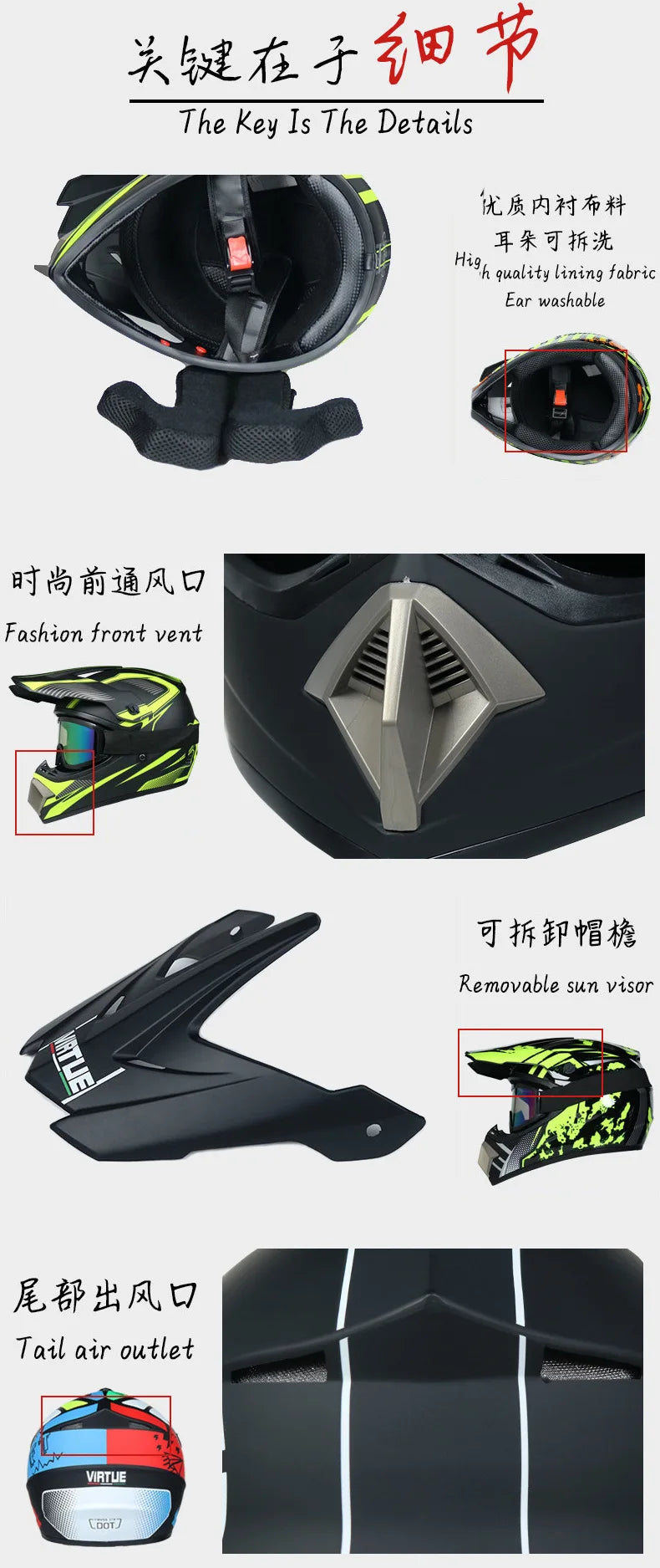 Safety Motocross Helmet Casco Motocross Bicycle Downhill Capacete ATV Cross Helmet Child Motorcycle Helmet Dot Abs 1KG Unisex