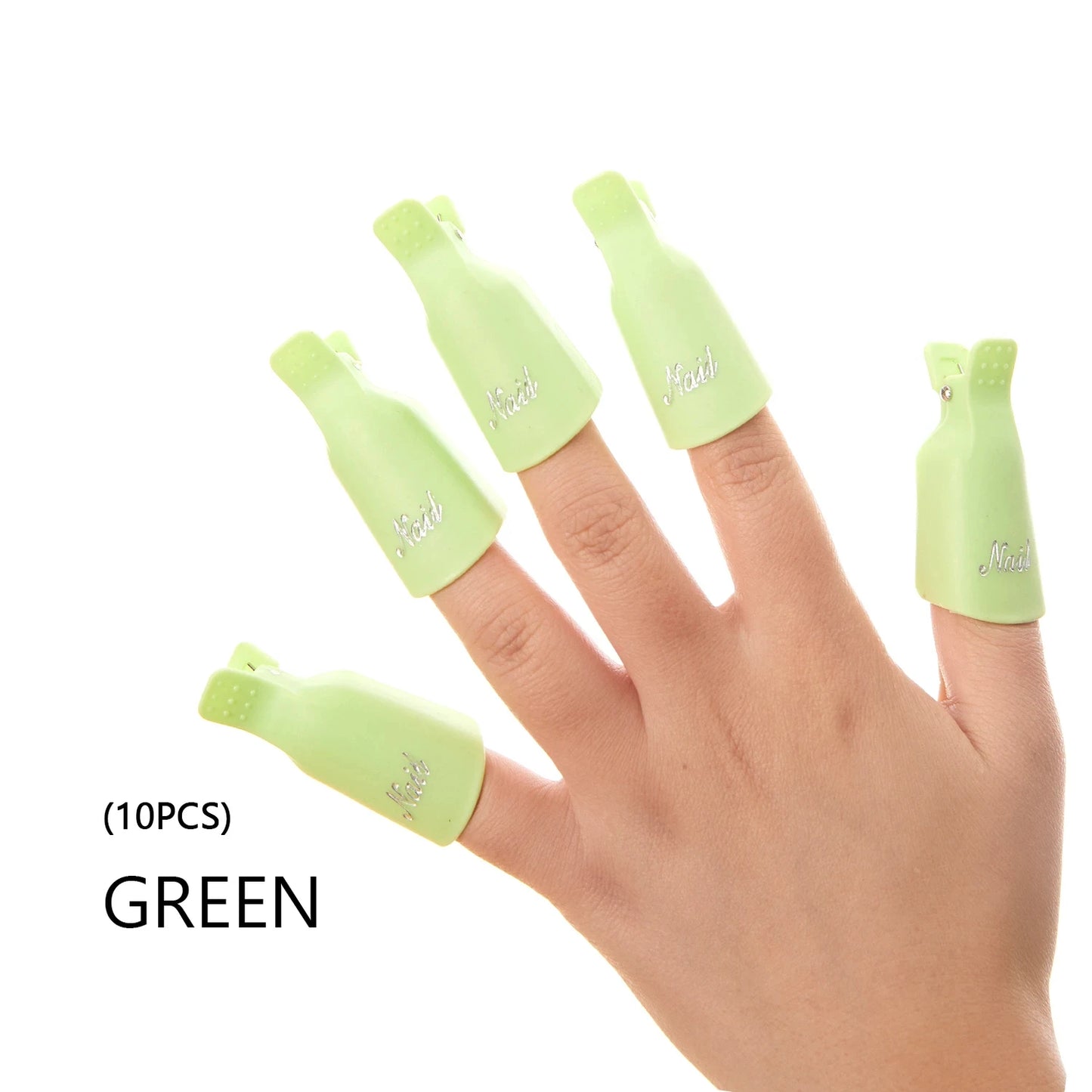 10 Pcs/bag Colorful Acrylic Manicure UV Gel Polish Soak off Wrap Soak Off Cap Clips Nails Cleaning Nail Art Tools