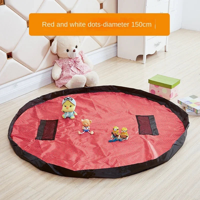 Toy storage bag Large capacity storage bucket bundle pocket Children's toy building blocks organizer mat storage bag play table