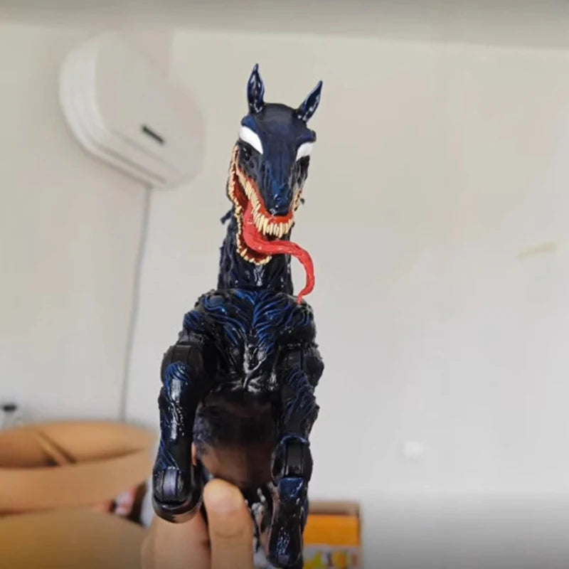 New Venom Horse Action Figure Joint Movable Toys Change Face Statue Model Doll Collectible Decorate For Kids Toy Gift