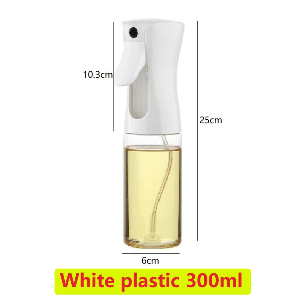 1PCS Black Transparent Kitchen Oil Bottle Cooking Oil Spray Olive Oil Bottle Fitness Barbecue Spray Oil Dispenser Household