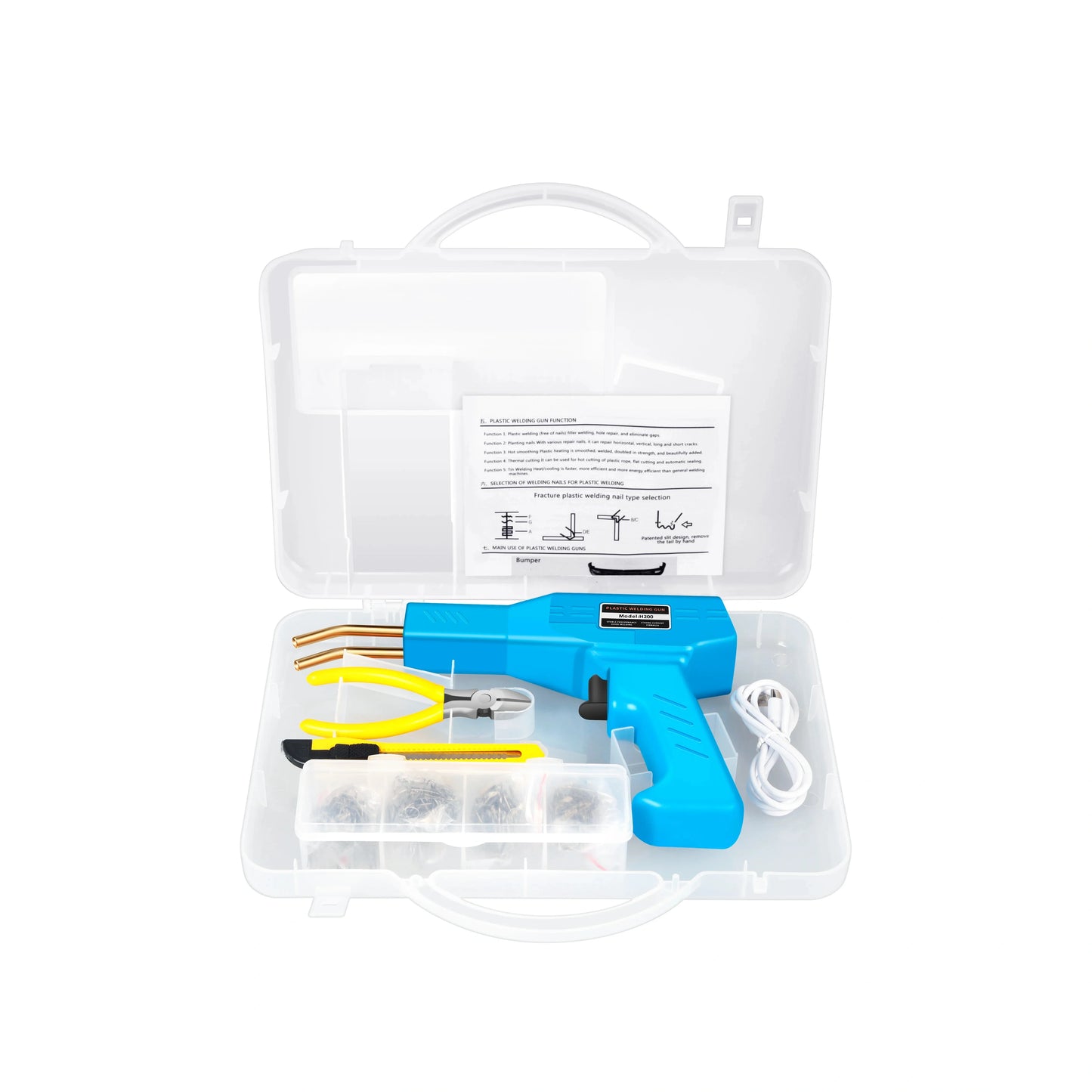 New Heat Gun Plastic Welding Machine Bumper Soldering Iron Staples Bumper Repair Car Tools Kit HOT Stapler Plastic Welder