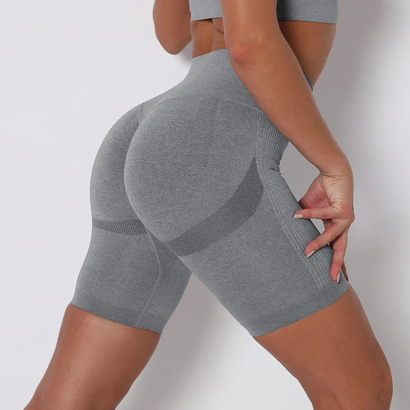 Women Shorts Yoga Gym Shorts Seamless Gym Shorts Push Up Fitness Sports Shorts High Waist Workout Cycling Shorts Sports Clothes