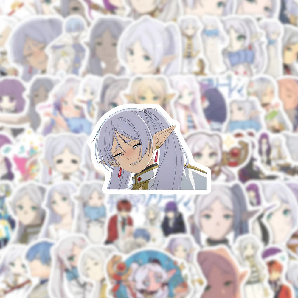 60pcs Cute Cartoon Frieren Beyond Journeys End Stickers Himmel Frieren Anime Decals Skateboard Laptop Phone Waterproof Sticker