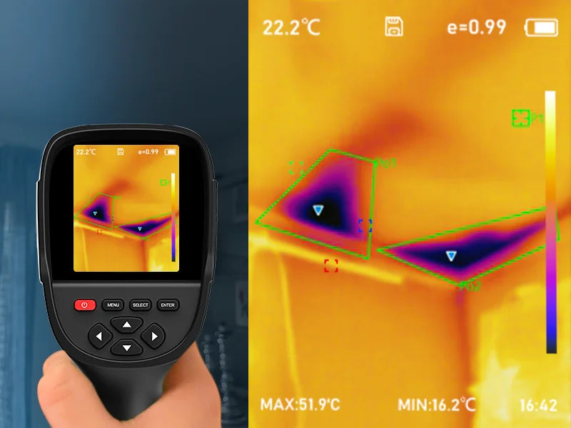 GW256 Thermal Imaging Camera for Water Pipe Leak and Power Electrical PCB Test 256*192 Handheld Thermal Imaging Cameras