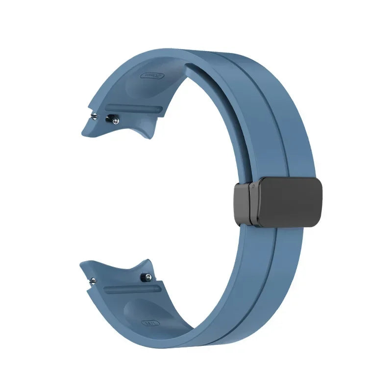 Original Silicone Strap for Samsung Watch 6/5/4 40 44mm 5 Pro 45mm Band Magnetic Buckle Galaxy Watch 4/6Classic 42 43MM 46 47MM