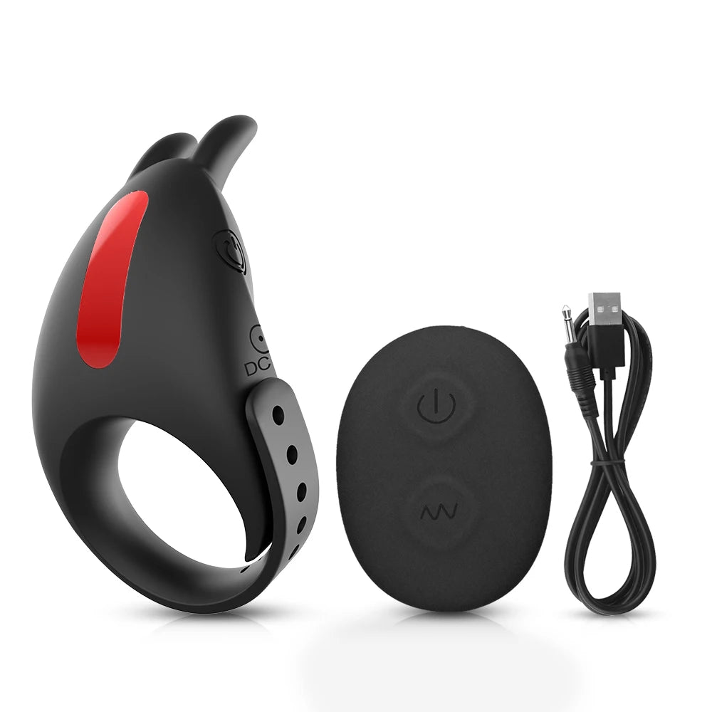 Adjustable Cock Ring for Men Vibrating Penis Ring Remote Control Ejaculation Delay Clitoris Stimulation Sex Toy for Couples