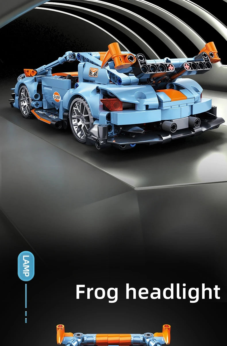 NEW 1680Pcs 1:10 Rsr Model Toys Building Blocks City Technology Super Speed Sport Car Bricks Vehicle Birthday Gifts for Children