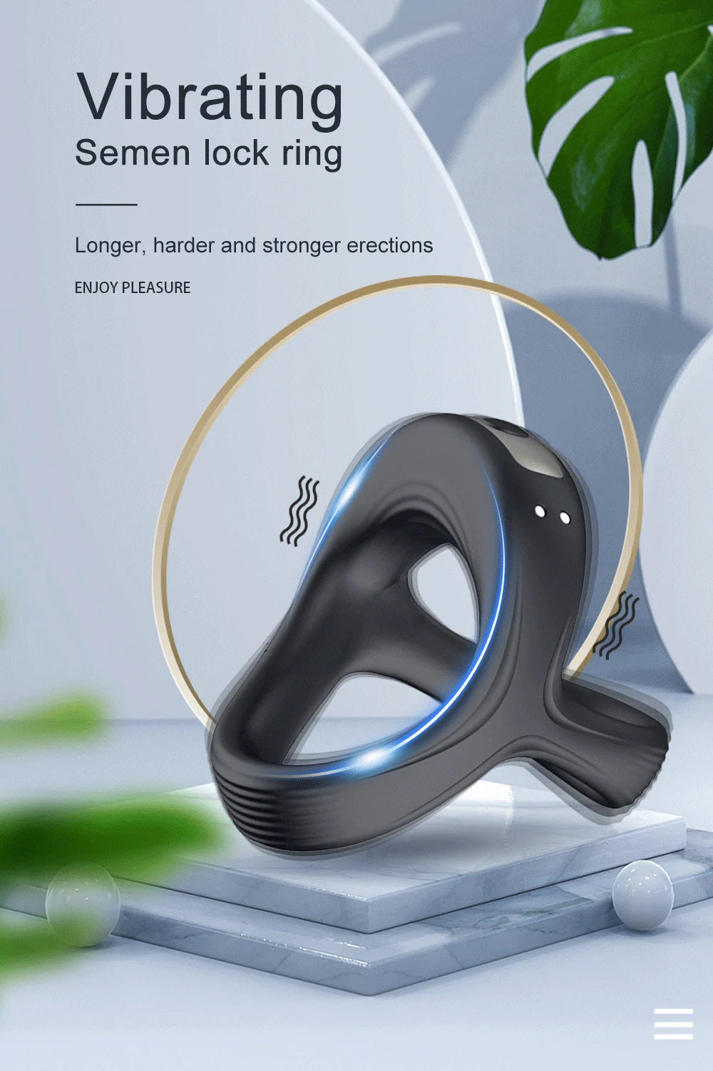 Strong Vibrator Cockring Penis Cock Ring on for Man Delay Ejaculation Sex Toys for Men Couple Rings Penisring Toys for Adults 18