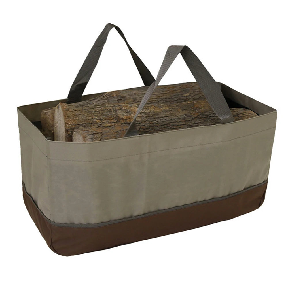Outdoor Waterproof Firewood Storage Bag – Durable Oxford Organizer for Logs, Charcoal & Transport