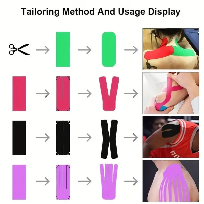 1 Roll Of Elastic Kinesiology Tape Sports Muscle Tape Bandage Care Kinesiology First Aid Tape Muscle Injury Sports Tape
