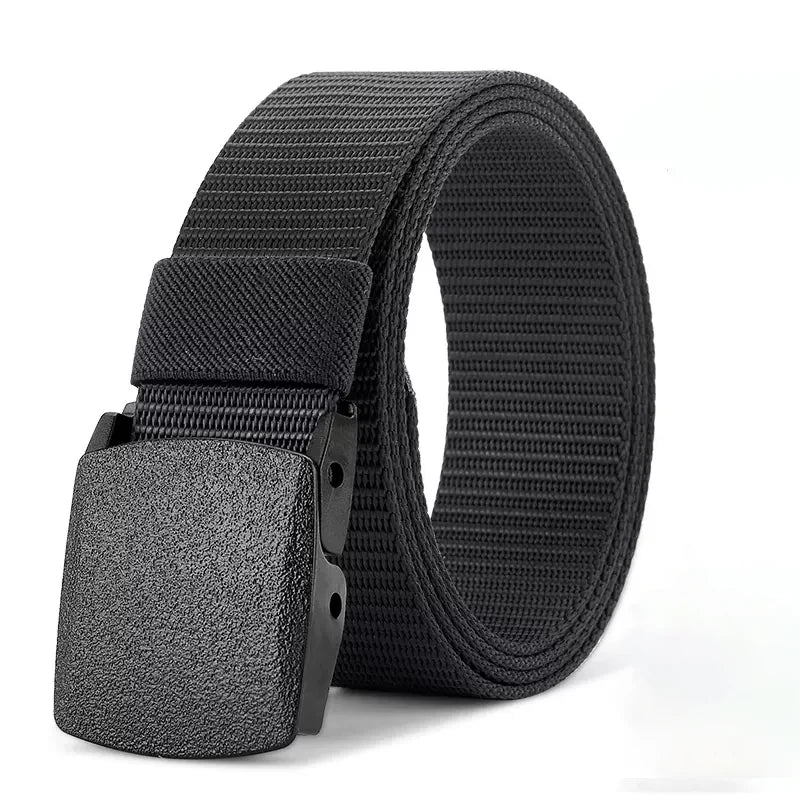 Nylon Belt Automatic Buckle Outdoor Multifunctional Tactical Canvas Belts Light Comfortable Non-metal Belt
