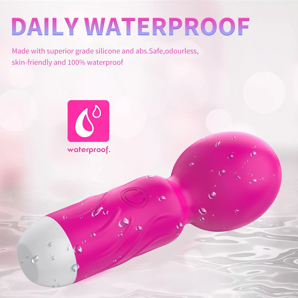 Mini AV Vibrator Magic Wand for Women Clitoris Stimulator USB Rechargeable Portable Silicone Massager Female Sex Toys
