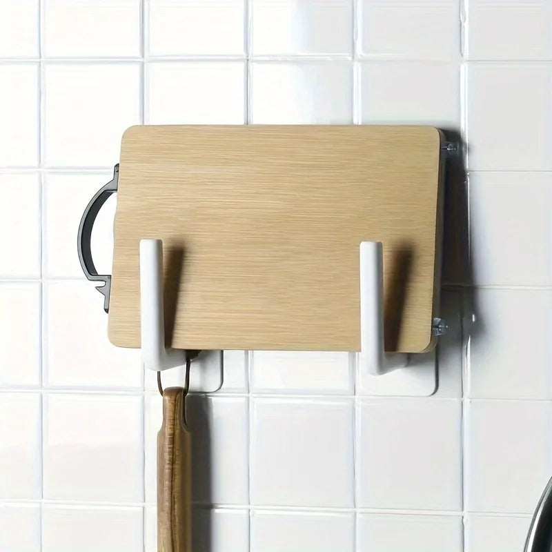 No Hole Multifunctional Hooks Lazy Rag Hangers Kitchen Wall Mounted Paper Towel Organiser Roll Rack Towel Holder For Bathroom