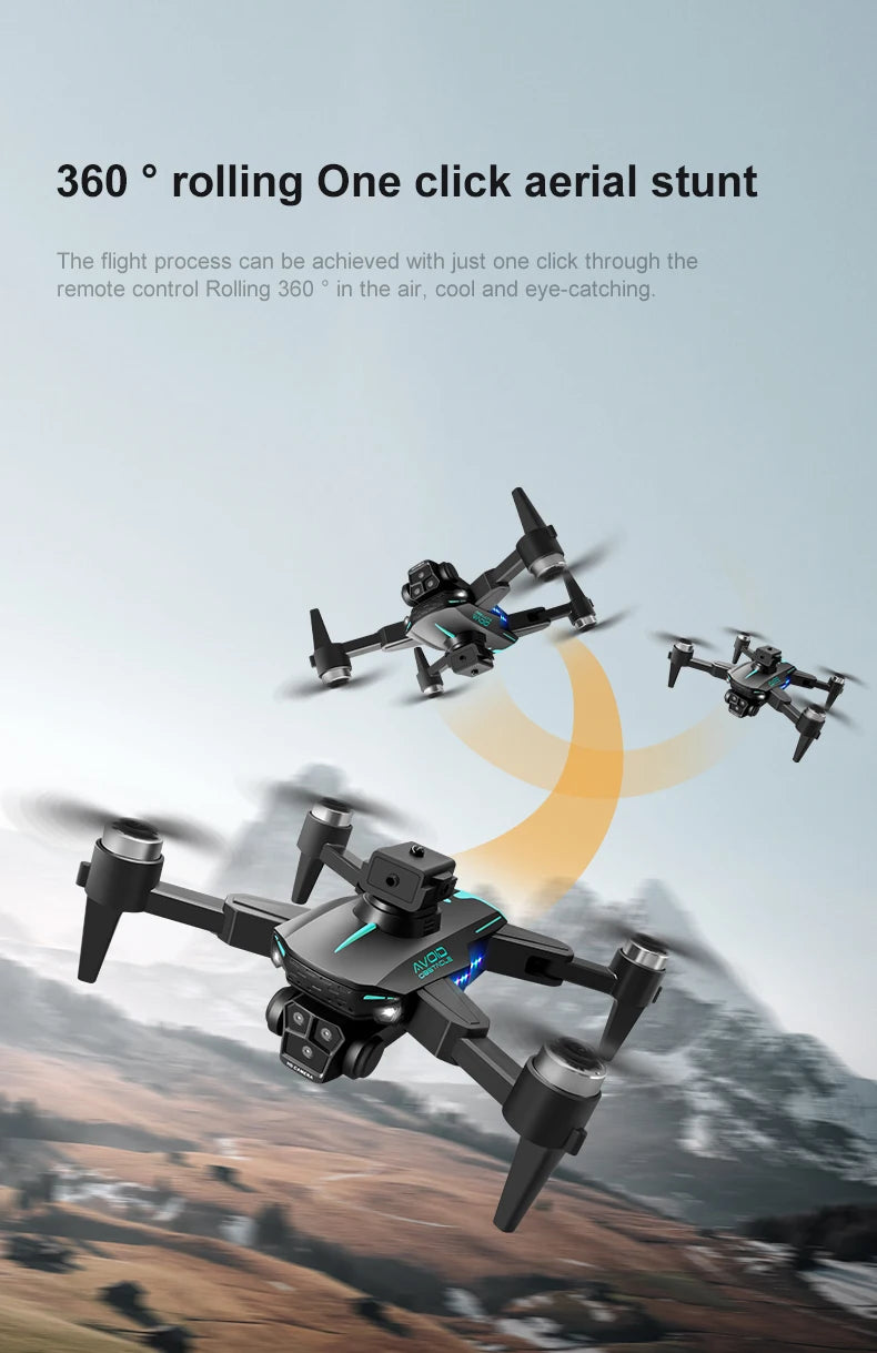 New KY605S Screen Controlled Drone 8K Three HD Camera Brushless Motor Obstacle Avoidance Foldable Quadcopter Dron RC Toys Gifts