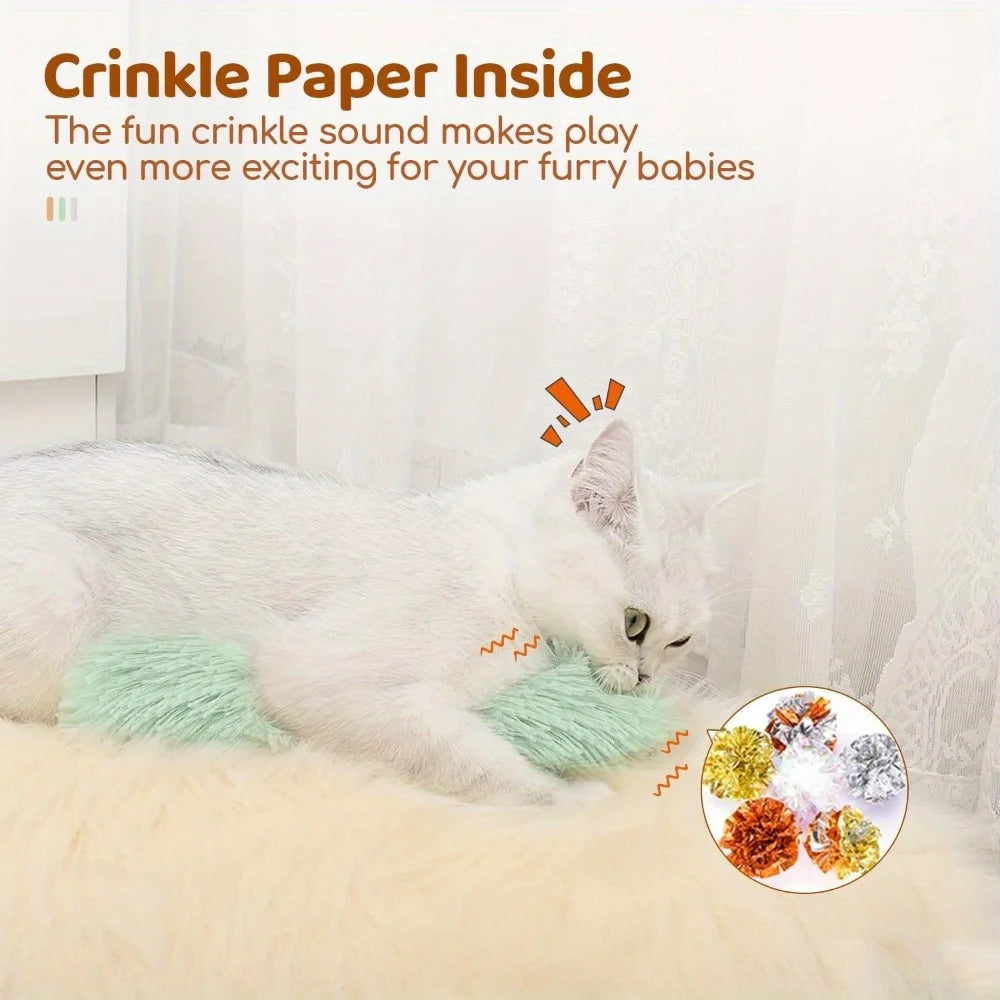 plus HC ATC and WTO Take Your Cat With You PS ELF-Hi Chew Toy Strip Pillow Funny Cat Toy Soft Interactive Cat Toy K Ten Peel Ed