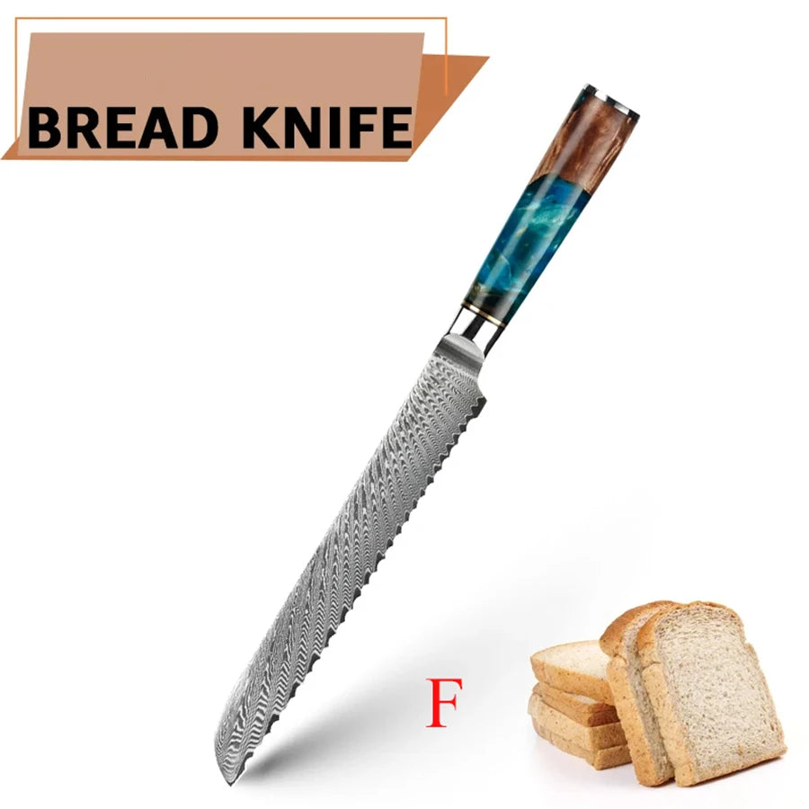 1PC ,Kitchen Knife Damascus Steel Slicing Knife Meat Cleaver Knife Utility Knife Cooking Tools Creative Knife Kitchen stuff