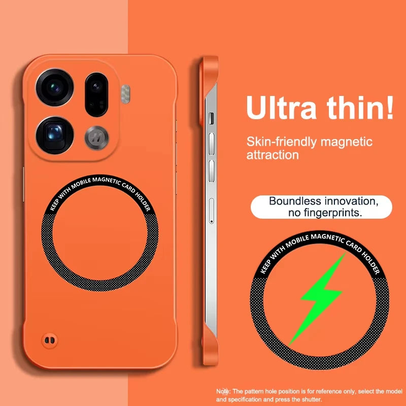 Ultra Thin Case For IPhone 17 Air 17 Pro Max Magsafe Frameless Magnetic Wireless Charging Hard PC Phone Cover