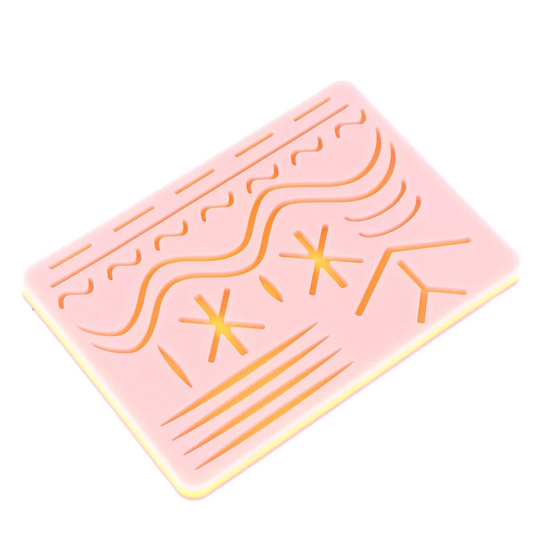 Skin Suture Kit Training Model Medical Silicone Suture Practice Pad Surgical Suture Pad Human Traumatic Skin Model