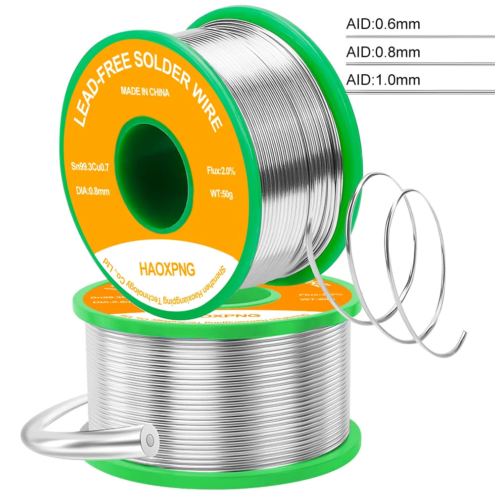 Lead-free flux core solder wire, no clean high purity solder wire, melting point 217, Sn69.3Cu0.7, 0.6mm, 0.8mm, 1.0mm