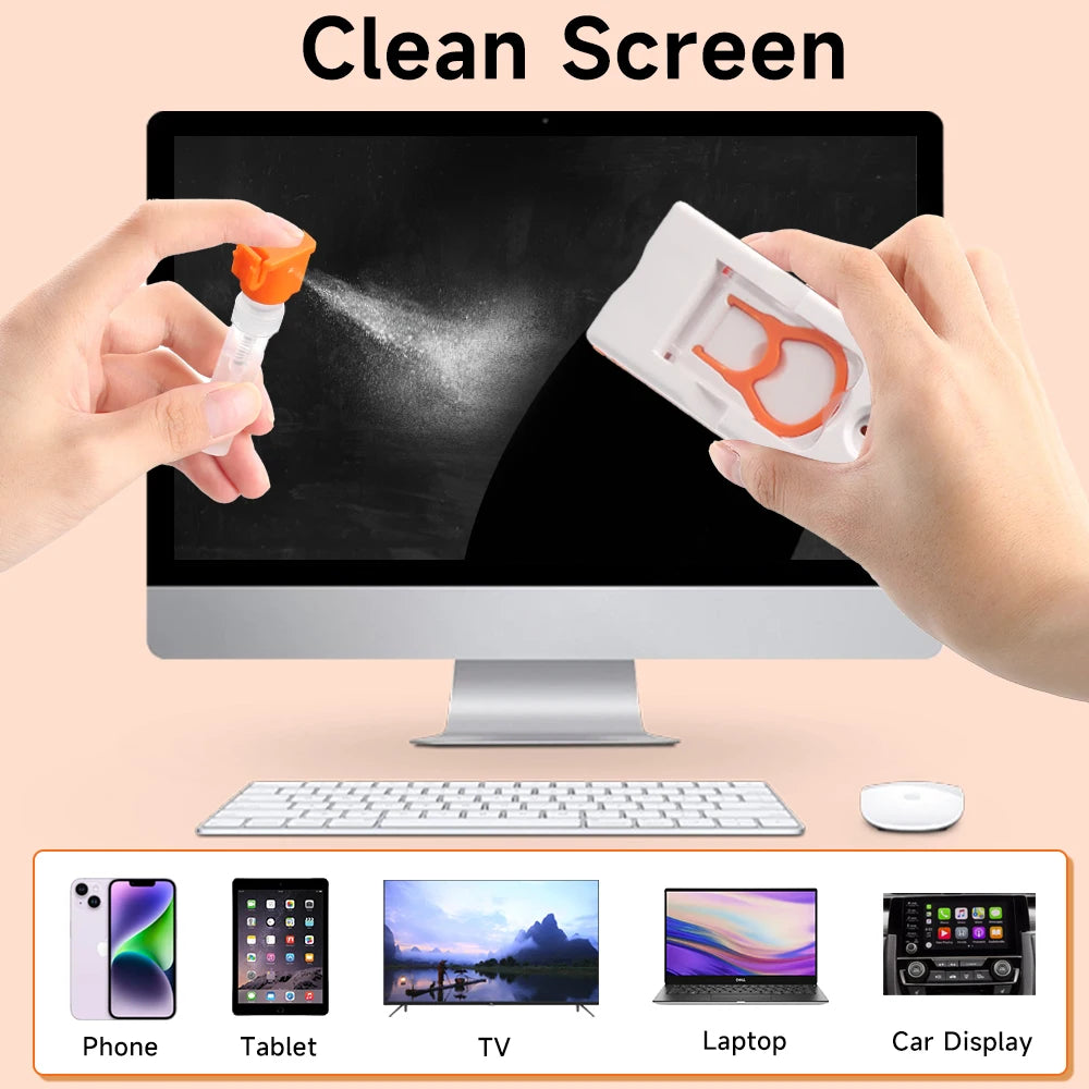 11-in-1 Computer Cleaning Kit Bluetooth Earphone Cleaner Pen Keyborad Camera Brush Sim Card Ejector Keycap Puller Phone Holder