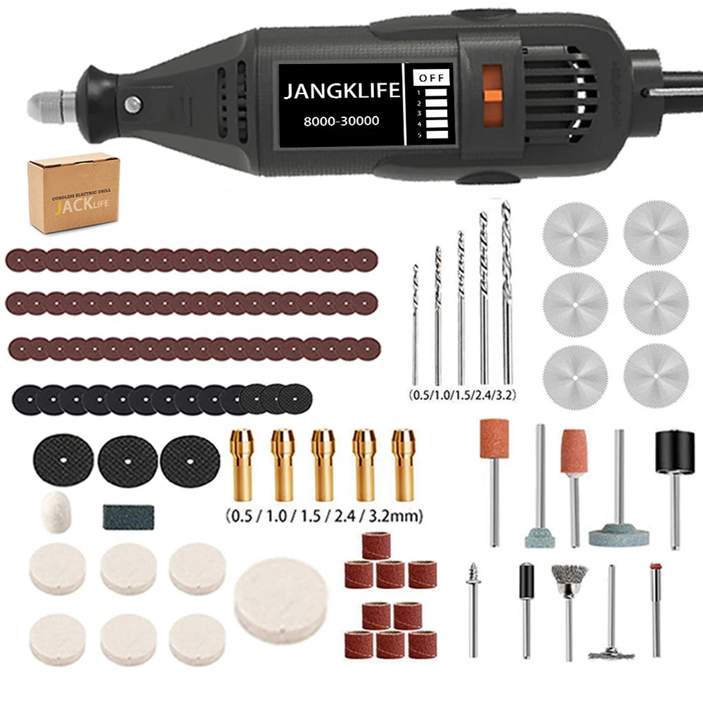 JANGKLIFE 110V 220V Power Tools Electric Mini Drill Die Grinder Engraver Polisher with Rotary Tools Set Kit  For  3000 4000
