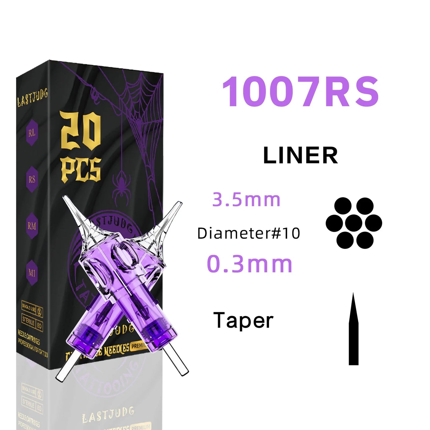 LASTJUDG Tattoo Needles 20PCS Disposable Tattoo Needles RL RS M1 RM Permanent Makeup Tattoo Cartridge Needle For Tattoo Pen