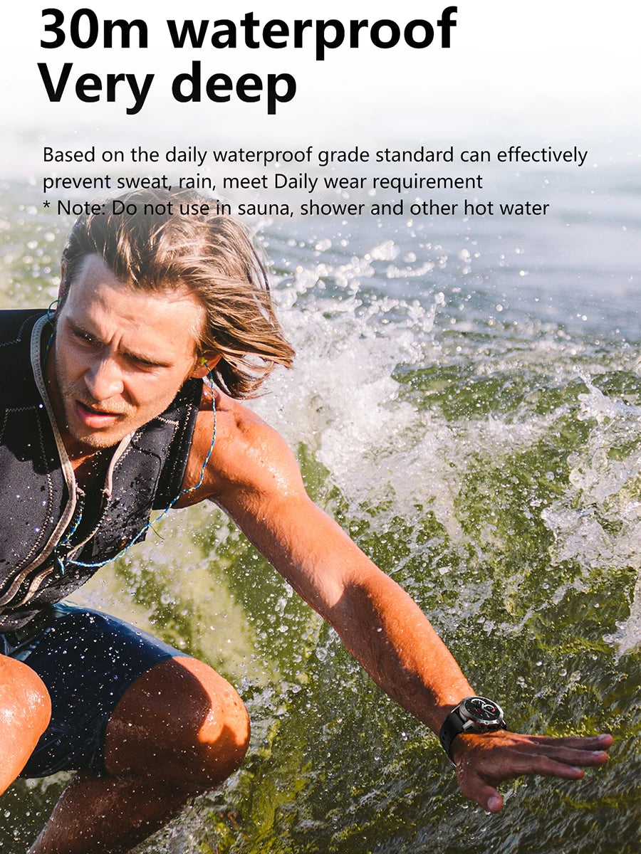 LEMFO Y7 Smart Watch Men 2024 IP68 Waterproof 100+ Sports Modes Bluetooth Call 360*360 Resolution HD Screen  Smartwatch for men