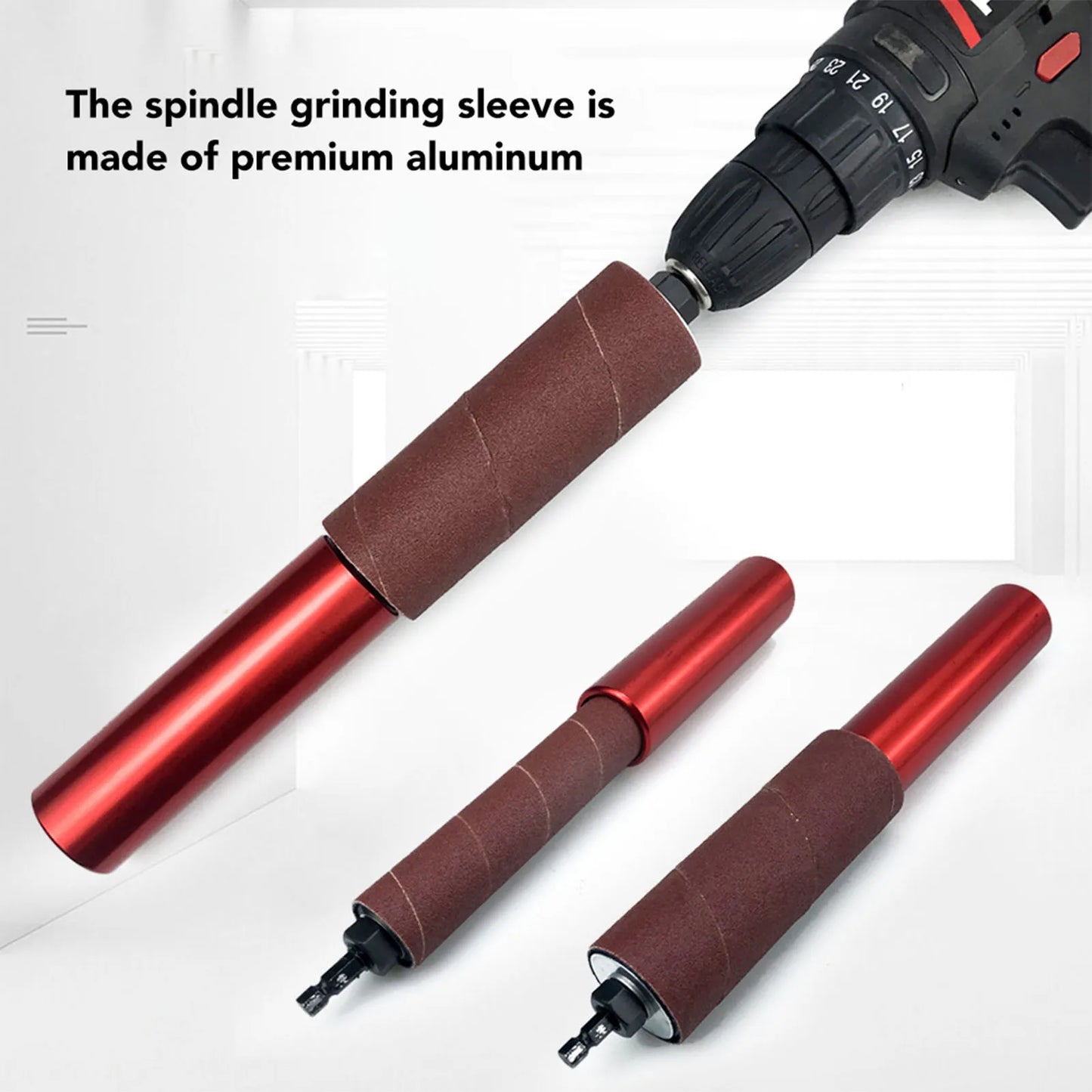 1.5in Spindle Sander Adapter Mandrel Aluminum Alloy Drill Sanding Mandrel Kit for Wood Metal