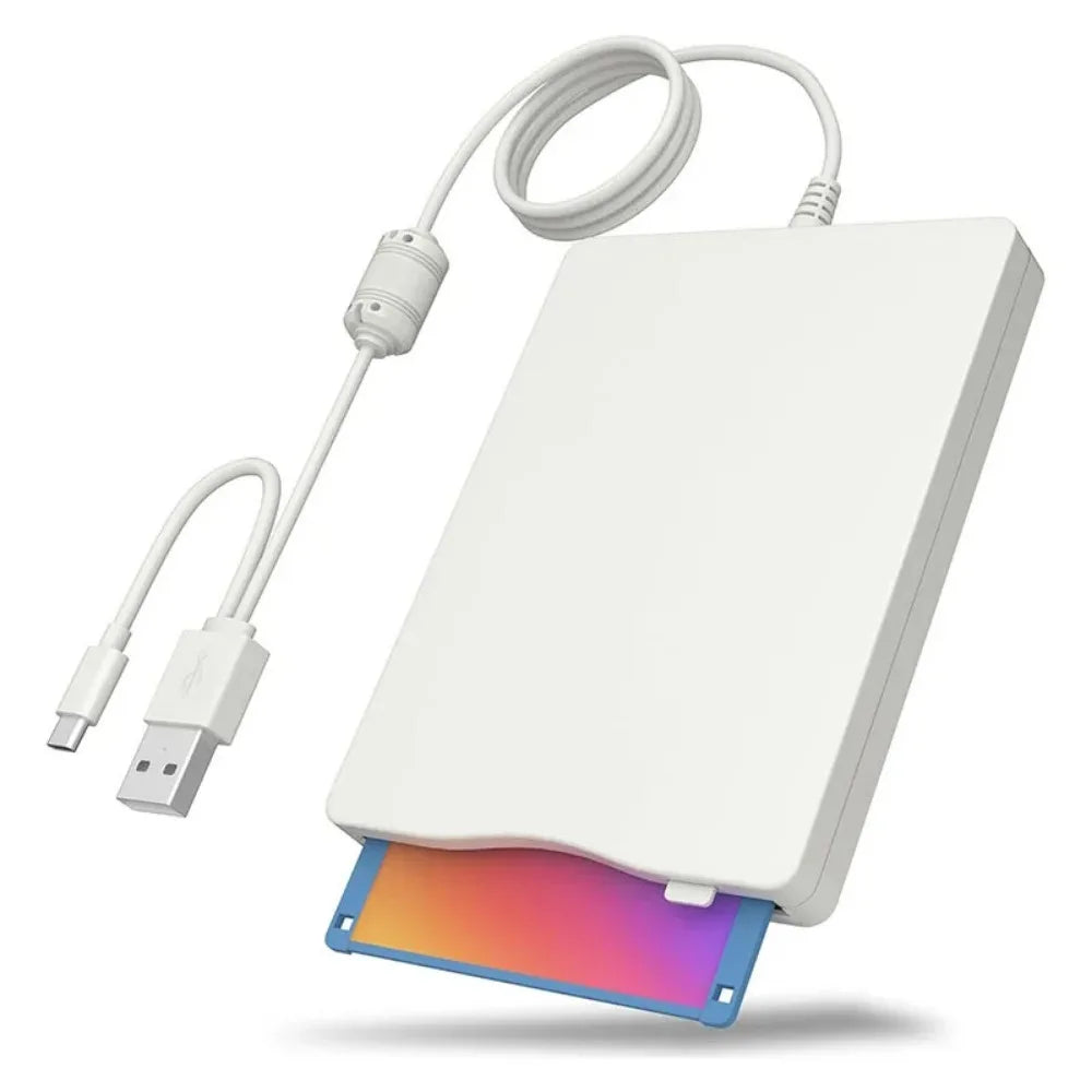 Floppy Disk Reader, 3.5 inch External Floppy Disk Drive with USB Type-C, Portable FDD Floppy Disk Drive for Laptop PC Windows 11
