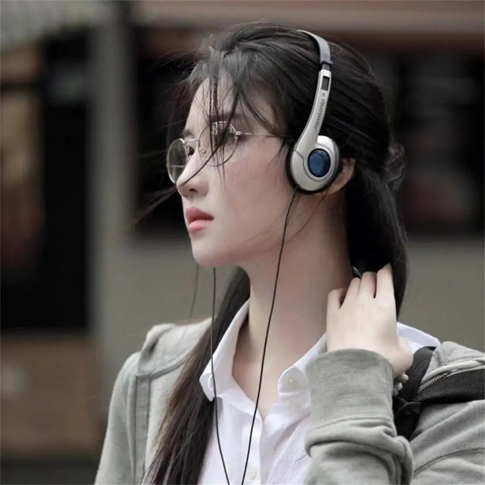 Y2k Personality Retro Headphones Millennium Wind Headset Blue Black Fashion Style Headset Over Ear Earbud 3.5mm Type C Headset