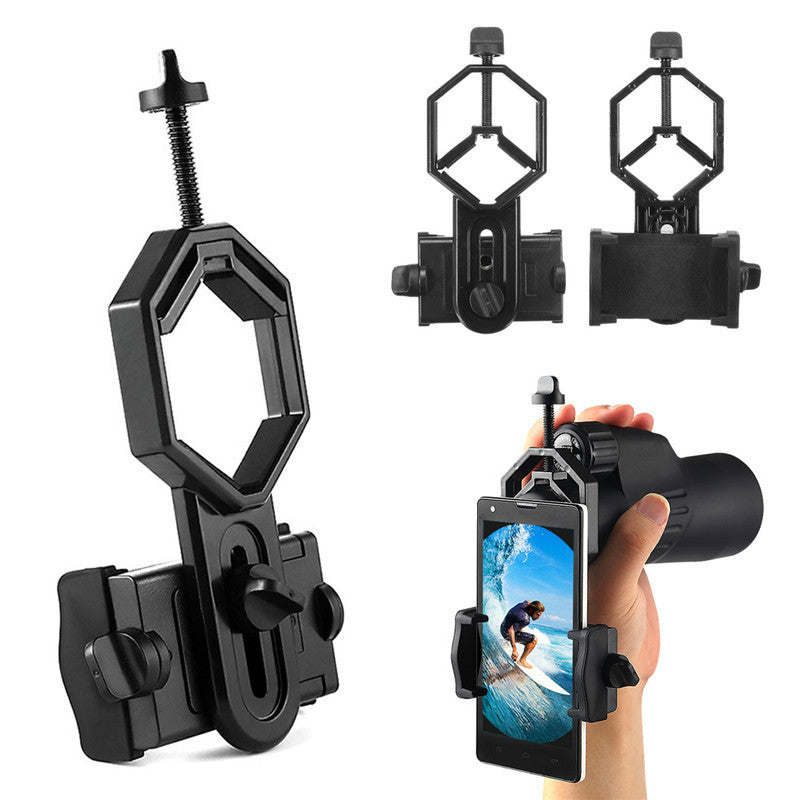 Adjustable Plastic Cellphone Adapter Mount Microscope Spotting Scope Telescope Clip Bracket Phone Stand Holder
