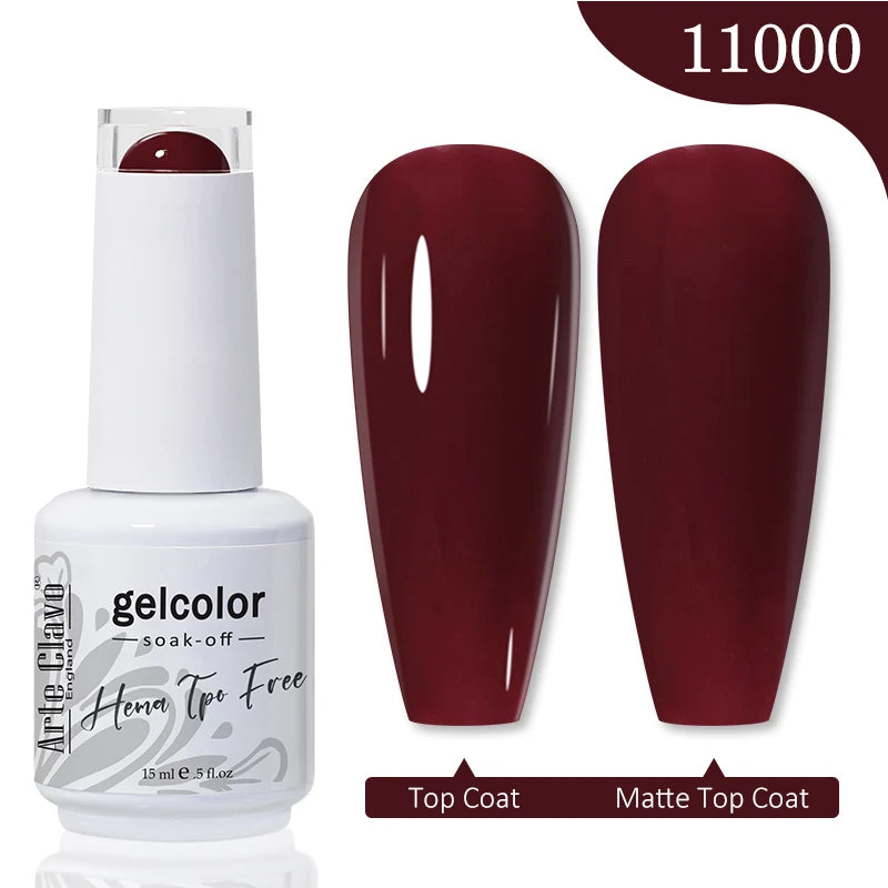 Arte Clavo HEMA TPO FREE Gel Nail Polish Jelly 15ml LED Nail Gel Hybrid Varnish Matt Top Base Coat Nail Art Gellak Primer