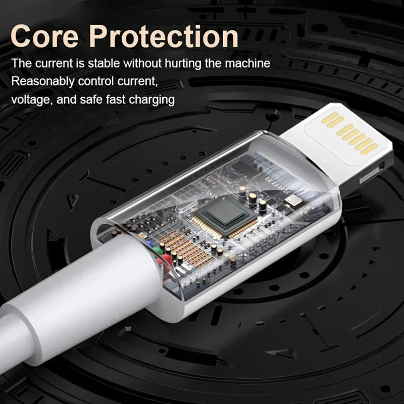PD 30W USB A Cable For Apple iPhone 14 13 11 12 Pro Max XS XR X 7 8 Plus Fast Charging 2M USB C Data Cables Charger Accessories
