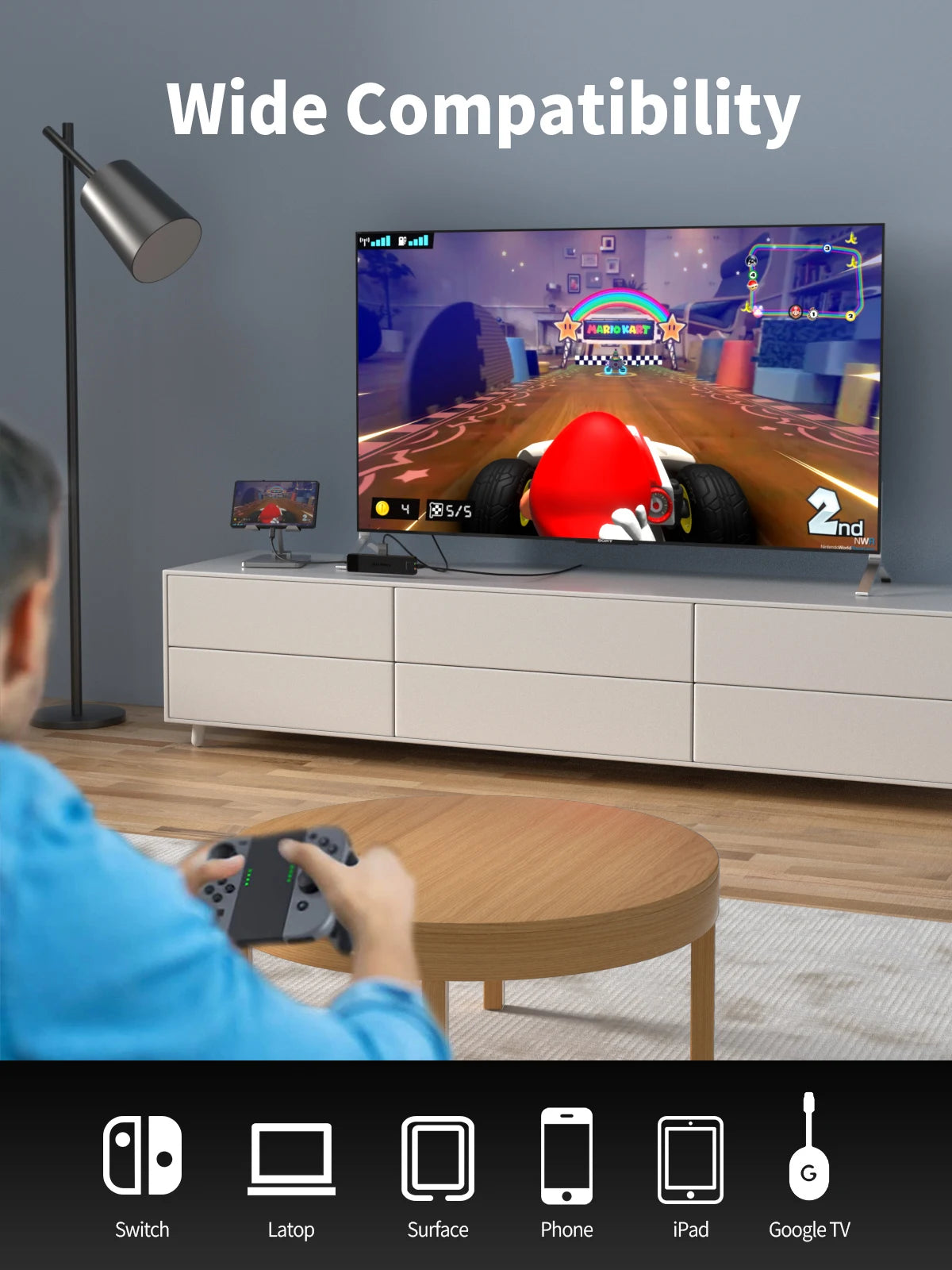 Lemorele 4K USB Hub USB C to Dual HDMI VGA Gigabit Docking Station USB 3.0 VGA Adapter SD Card Readers  for Windows MacBook Air